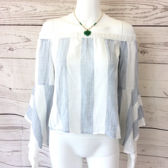 LF Tops - NWT! LF off shoulder bell sleeve 100% cotton top